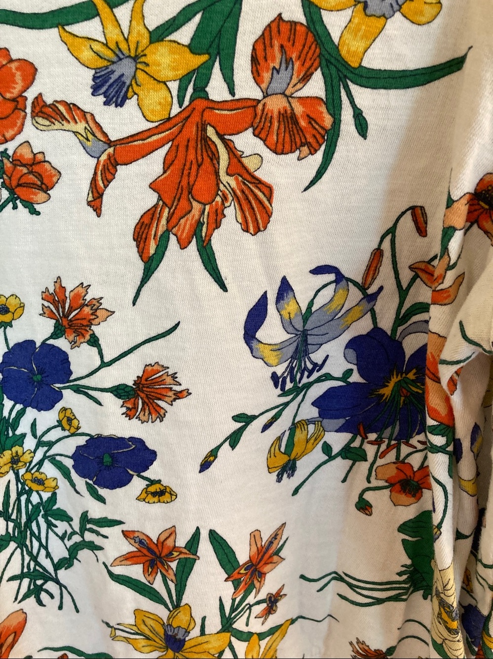 Talbots Floral Lightweight Long Sleeve Top - Multicolor Blooms - Picture 3 of 6